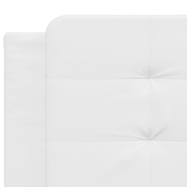 Bed Frame with LED without Mattress "Zadar" White 200x200 cm