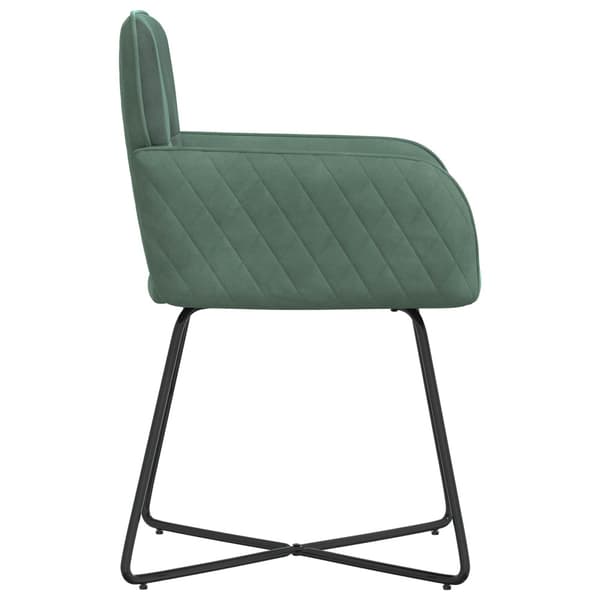 Matstolar 2 pcs Sammet Havgrön 59 x 56,5 x 86 cm