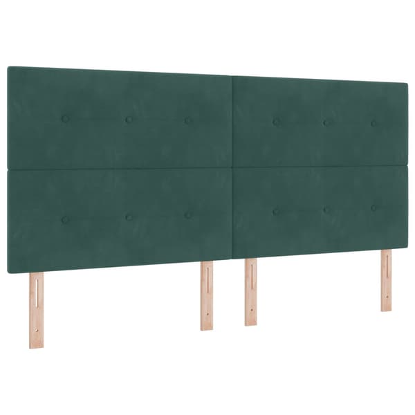 Huvudgavel Mörkgrön 200 cm Sammet