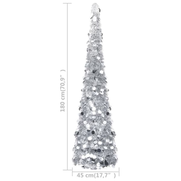 Pop-up Plastgran silver 180 cm PET