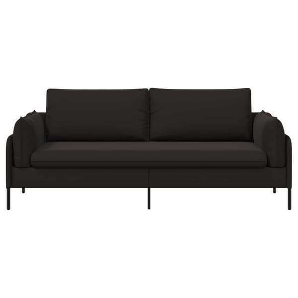 3-Sits soffa Svart 222 x 81 x 89 cm Sammet