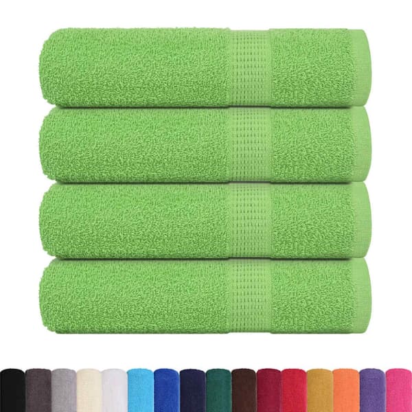 Duschhanddukar FROGN 4 st äppelgrön 70x140 cm 360 gsm