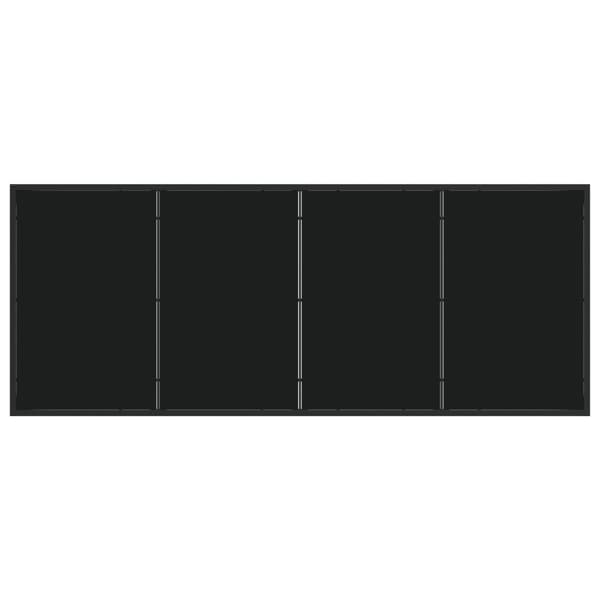 Trädgårdsmöbelset 9 pcs Svart Pulverlackerat stål