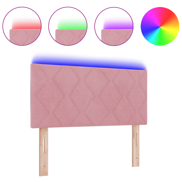 LED huvuddyna Rosa 90 cm Sammet