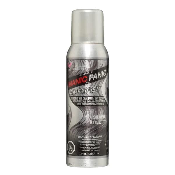 Temporary Color Spray Silver Stiletto