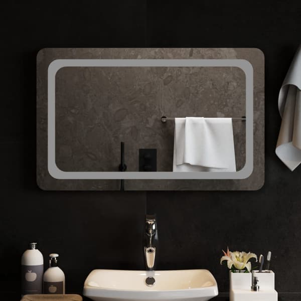 Badrumsspegel LED 80x50 cm