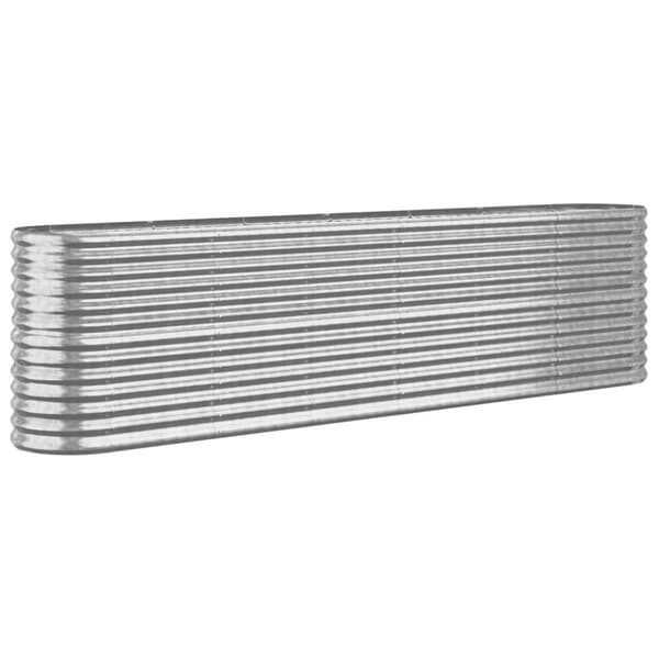 Odlingslåda galvaniserat stål 260x40x68 cm silver