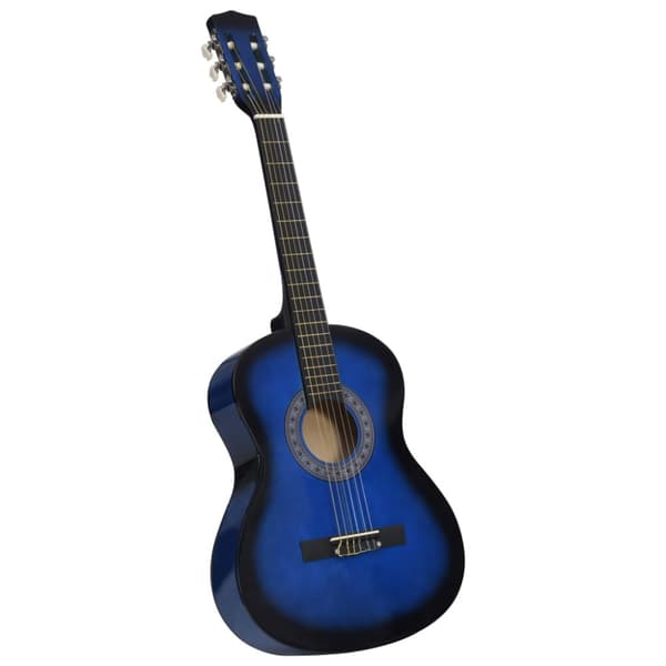 Gitarr för nybörjare 8 delar klassisk blå 3/4 36"