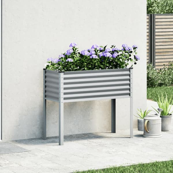 Odlingslåda grå 100x45x90 cm stål