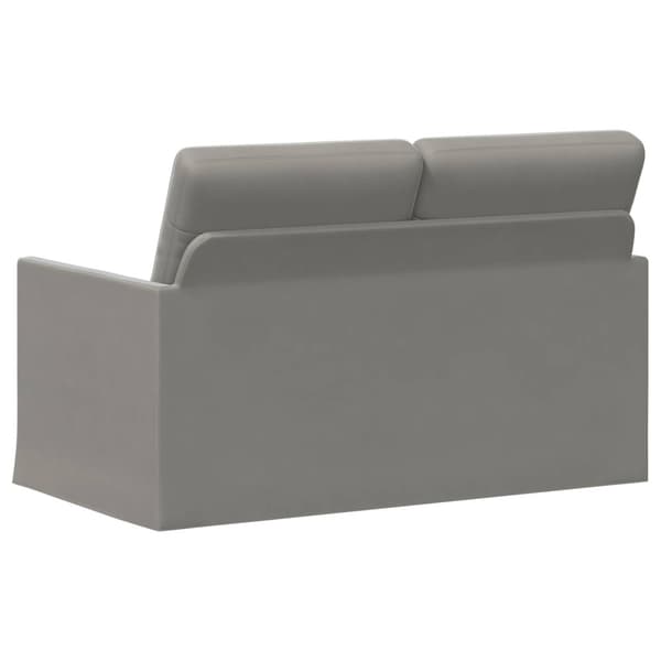 Soffa för 2 personer Ljusgrå 130 x 81 x 82 cm Sammet (V)