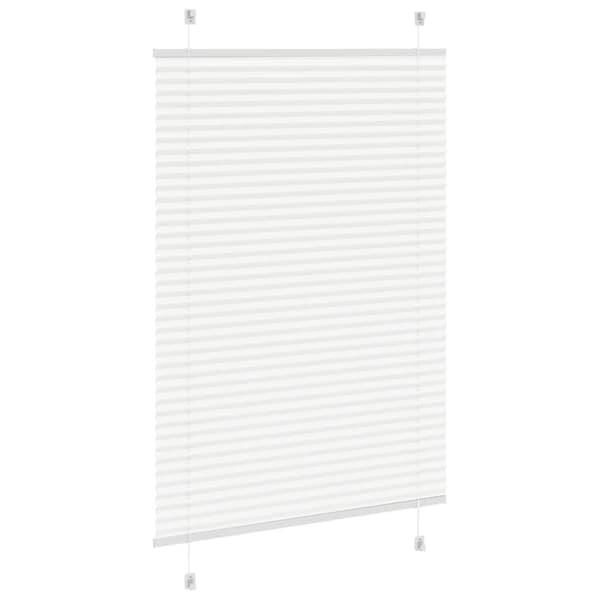 Plisserad persienn vit 100x150 cm tyg bredd 99,4 cm polyester