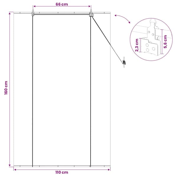 Rullgardin Brun 110 x 160 cm Bambu