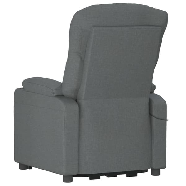Elektrisk reclinerfåtölj mörkgrå tyg
