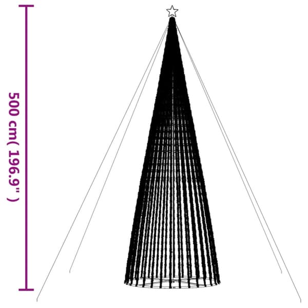 LED julgran 1544 LED blå 500 cm