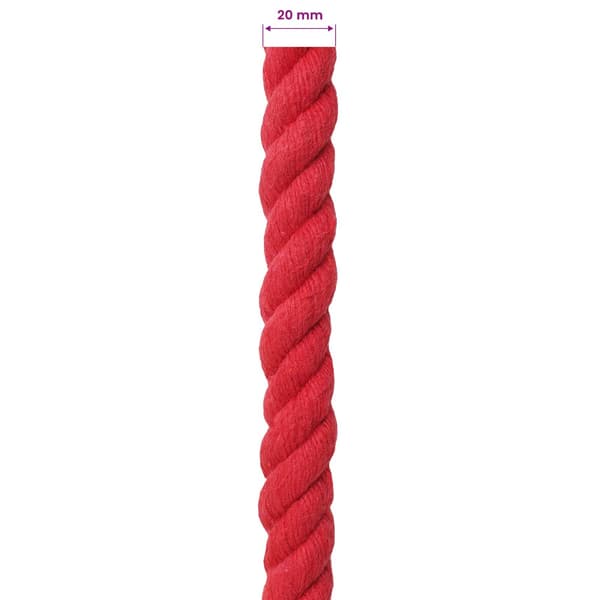 Rep Röd 2 x 2 x 2500 cm Bomull