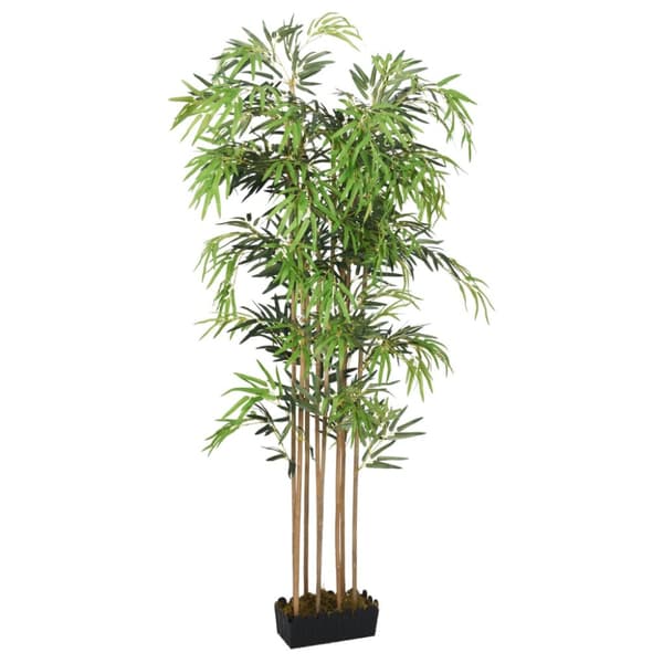 Konstväxt bambu 1095 blad 150 cm grön