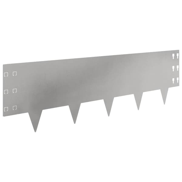 Kant för gräsmatta 30 pcs 100 x 30 cm Stål Silver