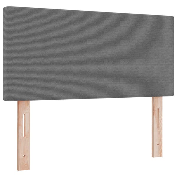 LED Box Säng Ljusgrå och vit. 100 x 200 cm Kordread tyg