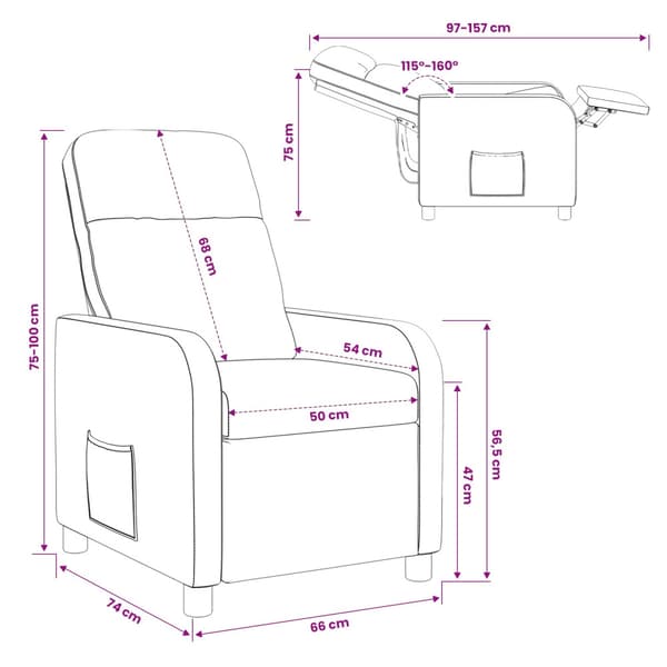 Recliner Beige Bouclé