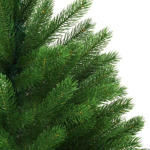 Belyst plastgran med kulor 240 cm grön