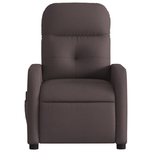 Massagefåtölj mörkbrun tyg