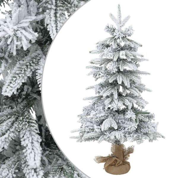 Mini julgran 90 cm PVC och PE Grön och Vit