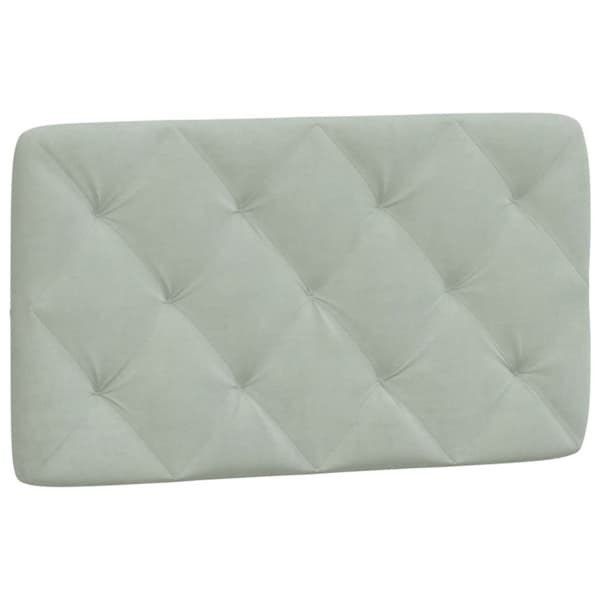 Headboard Cushion Light Grey 80 cm Velvet