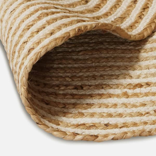 Områdesmatta Vit Ø 240 cm Jute