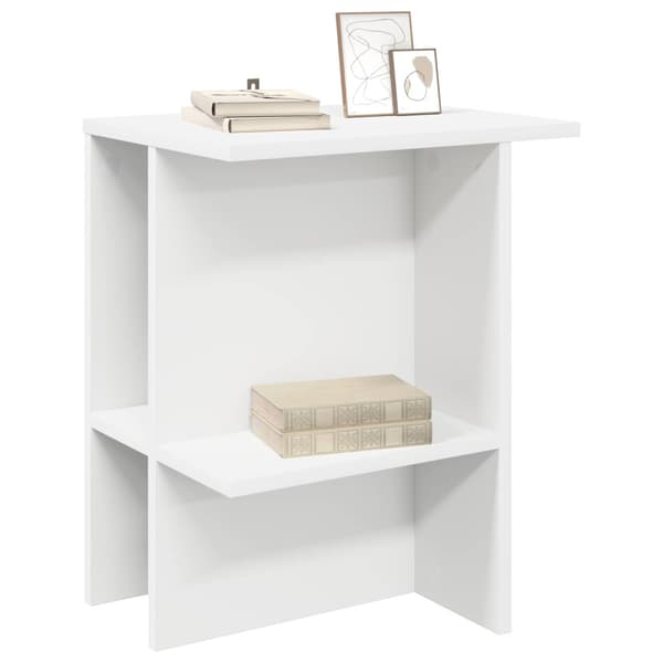 Kaffeebord 2 pcs Vit 40 x 30 x 49 cm Konstruerat trä