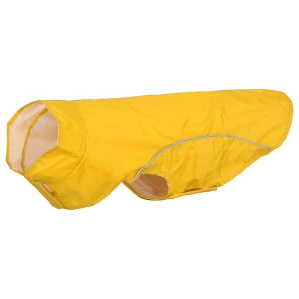 Regnrock för hundar med reflekterande remsor polyester gul XL