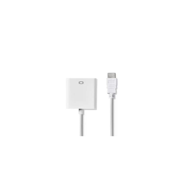 Adapter NEDIS HDMI-VGA/3,5mm 0,2m vit