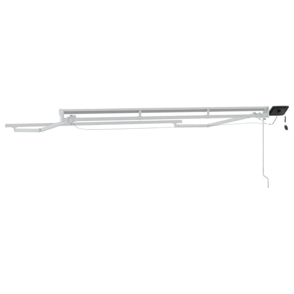 Manuell markisram med LED-lampor Vit 3 x 2 m Aluminium
