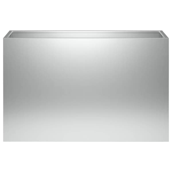 Trädgårdsplanterare 2 st Silver 80 x 40 x 50 cm