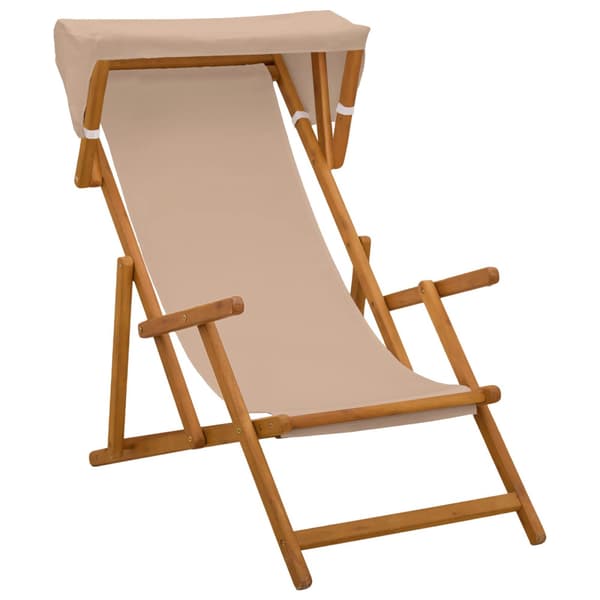 Deck Chair 2 st 3 Position Massiv Eukalyptus Trä Taupe