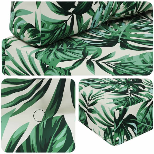 Utomhus Soffa Kudde 2 pcs Bladmönster Polyester