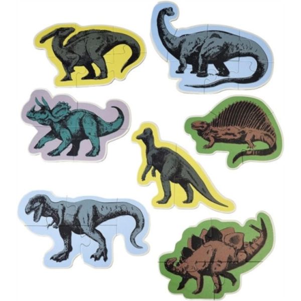 Set of 7 dinosaur puzzles - Prehistoric Land
