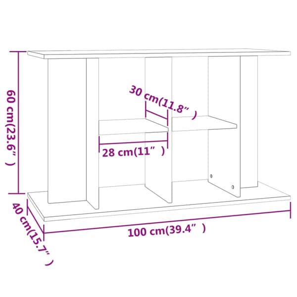 Akvariestativ Sonoma Ek 100x40x60 cm Konstruerat trä