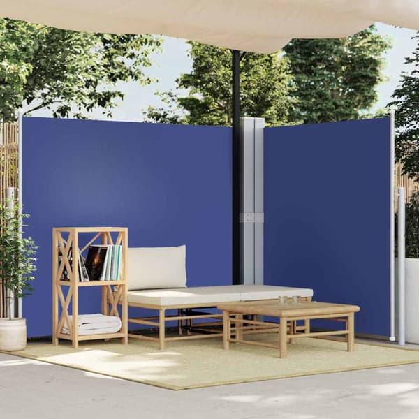 Infällbar sidomarkis 180x600 cm blå