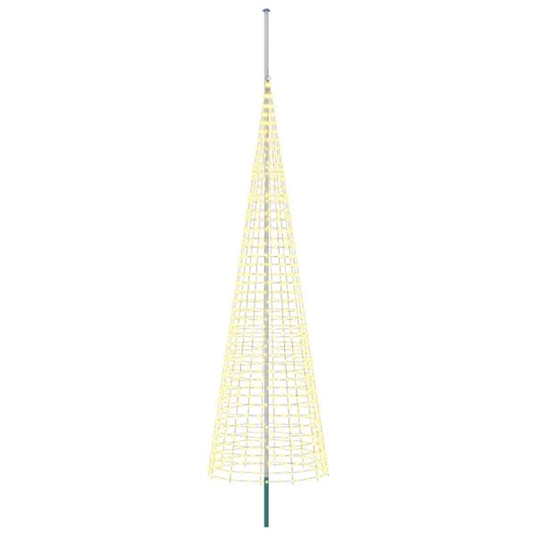 Julgransbelysning med markspett och flaggstång 500 cm