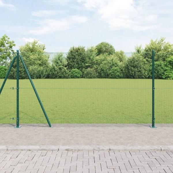 Svetsat Trådgärd med 13 Flänsade Stänger Grön 1.2x50 m Stål