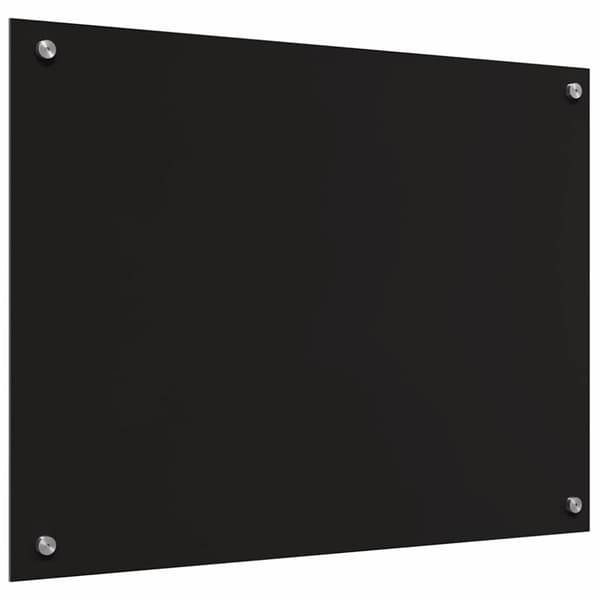Köksskydd 2 st Svart 80 x 60 cm härdat glas