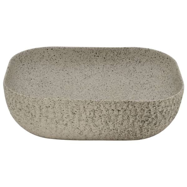 Handfat grå rektangulär 48x37,5x13,5 cm keramik