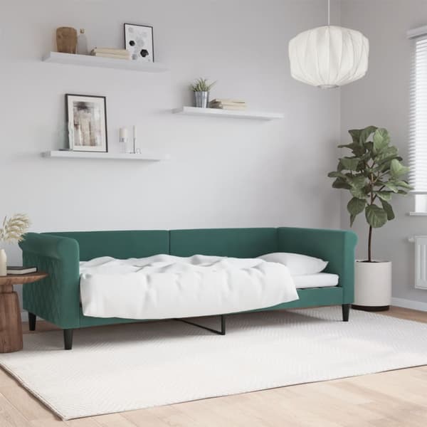 Dagbädd mörkgrön 80x200 cm sammet