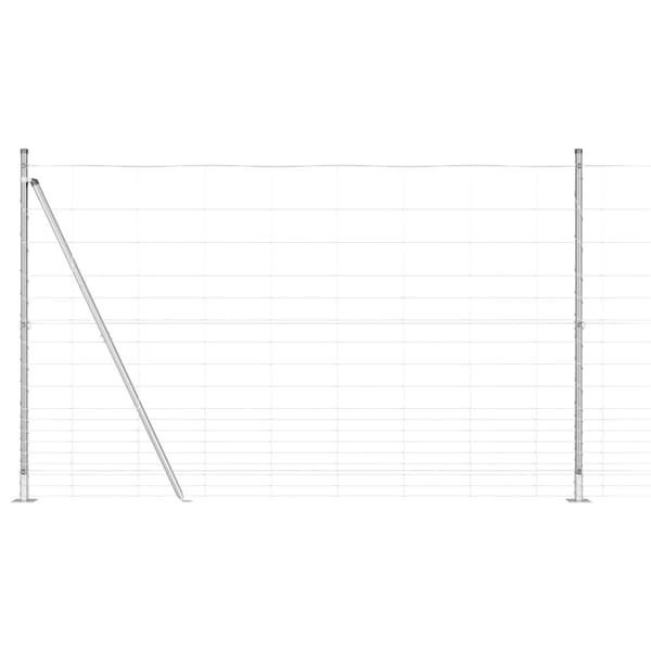 Stängselstolpe Galvaniserad 50 x 1,5 m Stål