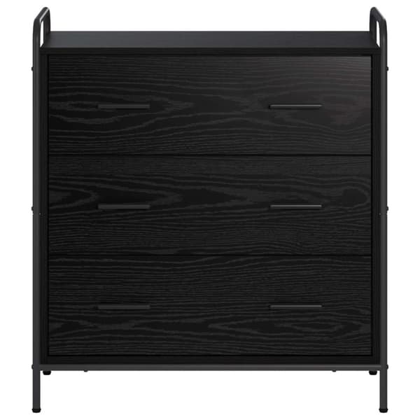 Sideboard Svart ek 97 x 33 x 81 cm Konstruerat trä