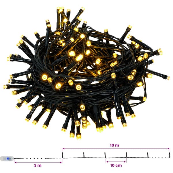 Flockad mini-julgran 120 cm 100 LED-lampor Varmvit PVC