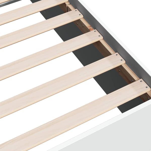 Golvsängsram Vit 80 x 200 cm Konstruerat trä