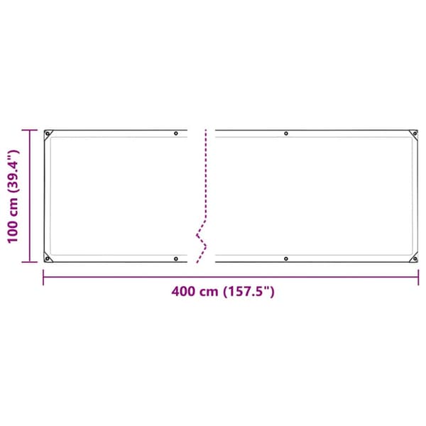 Växtskydd med öljetter 1x4 m PVC