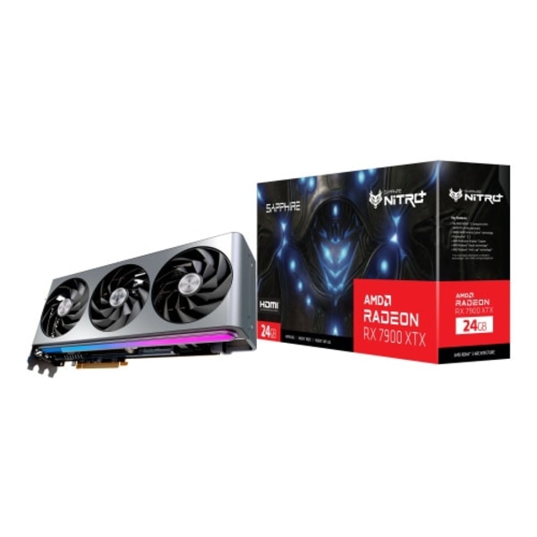 Sapphire NITRO+ Radeon RX 7900 XTX Vapor-X - grafikkort - Radeon RX 7900 XTX - 24 GB Silver