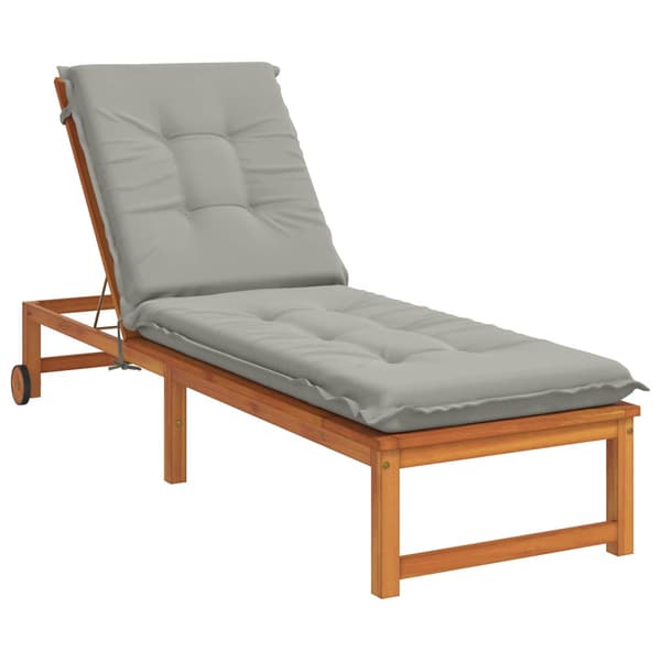 Solstol Kudde GEMERT 100% Polyester Grå 190 x 50 x 9 cm